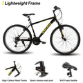 Hiland 26 27.5 29 in Mountain Bike, Mens Womens MTB with 21 Speeds, High - Tensile Steel Frame, V Brake, Hardtail Bicycle for Adults