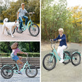 MOONCOOL Electric Tricycle, 350W 36V 24 in 7 Speeds 3 Wheels Electric Bikes for Adults, Motorized Electric Trike Three Wheel Electric Bicycle