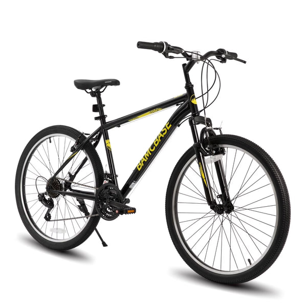 Hiland 26 27.5 29 in Mountain Bike, Mens Womens MTB with 21 Speeds, High - Tensile Steel Frame, V Brake, Hardtail Bicycle for Adults