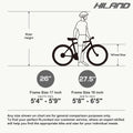 Hiland 26 27.5 29 in Mountain Bike, Mens Womens MTB with 21 Speeds, High - Tensile Steel Frame, V Brake, Hardtail Bicycle for Adults