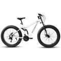 26 in Mountain Bike for Men, 26*4" Fat Tire Mountain Bicycles, Full - Suspension 21 - Speed Drivetrain with Disc Brakes