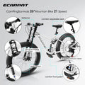 26 in Mountain Bike for Men, 26*4" Fat Tire Mountain Bicycles, Full - Suspension 21 - Speed Drivetrain with Disc Brakes