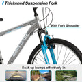 Hiland 26 27.5 29 in Mountain Bike, Mens Womens MTB with 21 Speeds, High - Tensile Steel Frame, V Brake, Hardtail Bicycle for Adults
