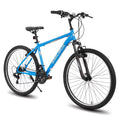 Hiland 26 27.5 29 in Mountain Bike, Mens Womens MTB with 21 Speeds, High - Tensile Steel Frame, V Brake, Hardtail Bicycle for Adults