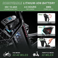 MOONCOOL Electric Tricycle, 350W 36V 24 in 7 Speeds 3 Wheels Electric Bikes for Adults, Motorized Electric Trike Three Wheel Electric Bicycle