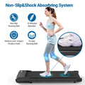 Walking Pad 2 in 1 Under Desk Treadmill, 2.5HP Low Noise Walking Pad Running Jogging Machine with Remote Control for Home Office, Lightweight Portable Desk Treadmill Installation Free