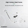 26 in Mountain Bike for Men, 26*4" Fat Tire Mountain Bicycles, Full - Suspension 21 - Speed Drivetrain with Disc Brakes