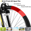 Hiland 26 27.5 29 in Mountain Bike, Mens Womens MTB with 21 Speeds, High - Tensile Steel Frame, V Brake, Hardtail Bicycle for Adults