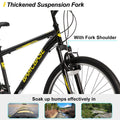 Hiland 26 27.5 29 in Mountain Bike, Mens Womens MTB with 21 Speeds, High - Tensile Steel Frame, V Brake, Hardtail Bicycle for Adults